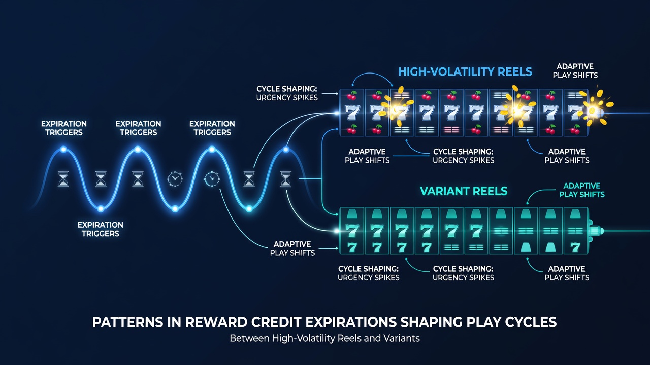 Digital interface displaying reward credit expiration timers alongside high-volatility reels and wheel table game options