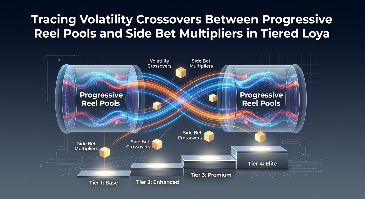 Chart illustrating tier progression alongside volatility metrics from reel pools and side bet systems